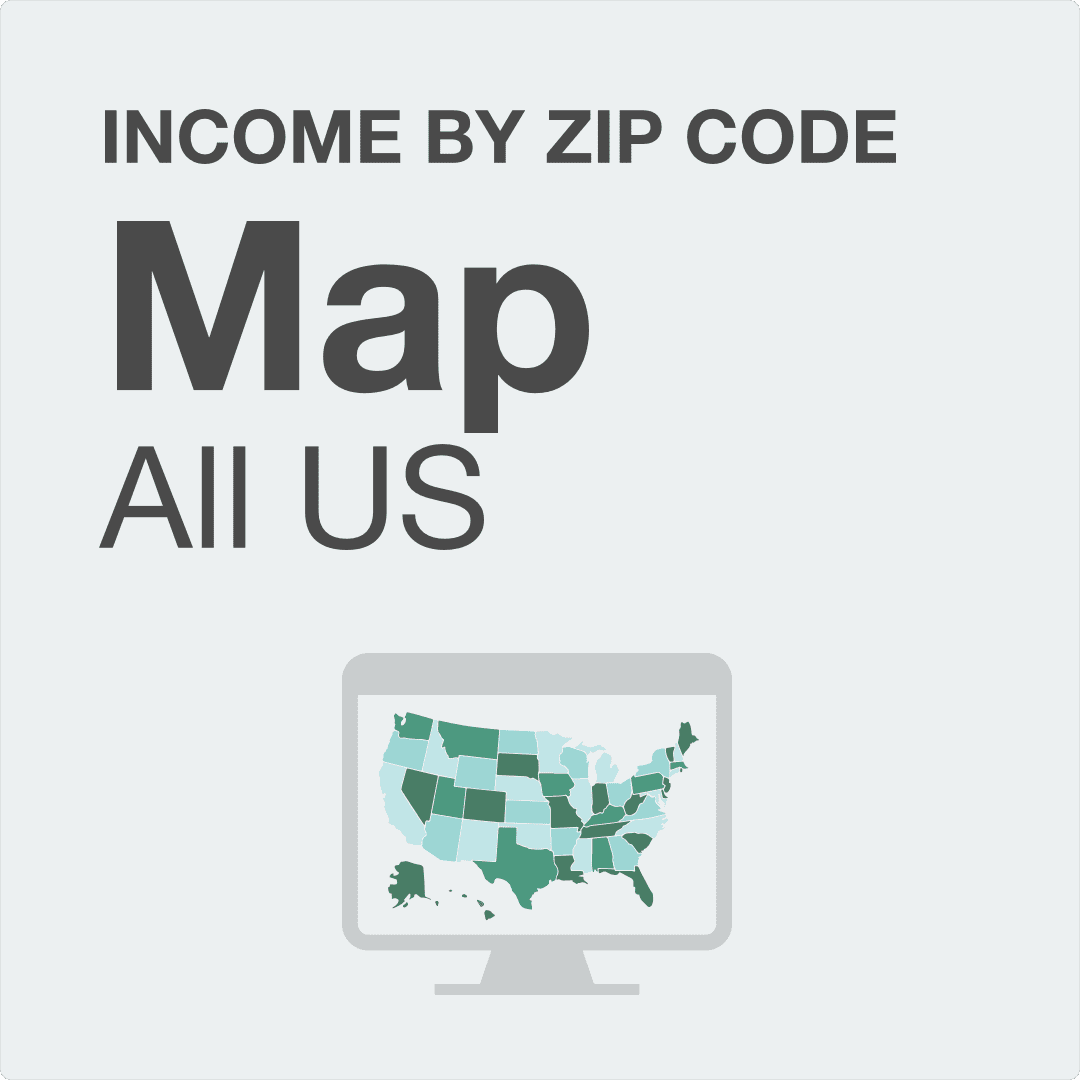 Map - Income By Zip Code: All US